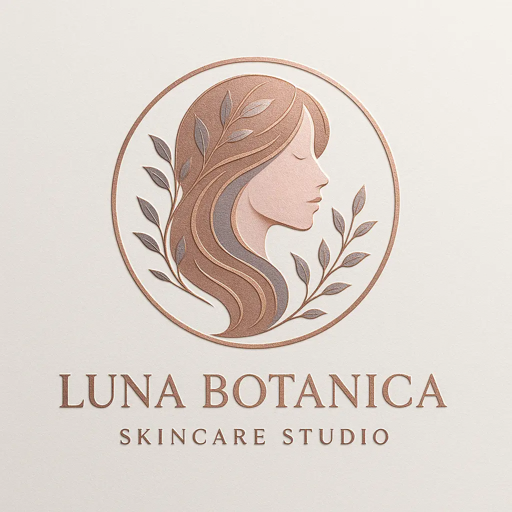 Beauty Logo template with floral hair and elegant serif text
