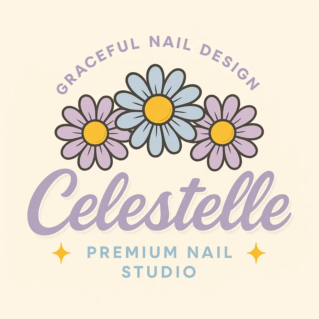 Beauty Logo template with daisy flowers and elegant script