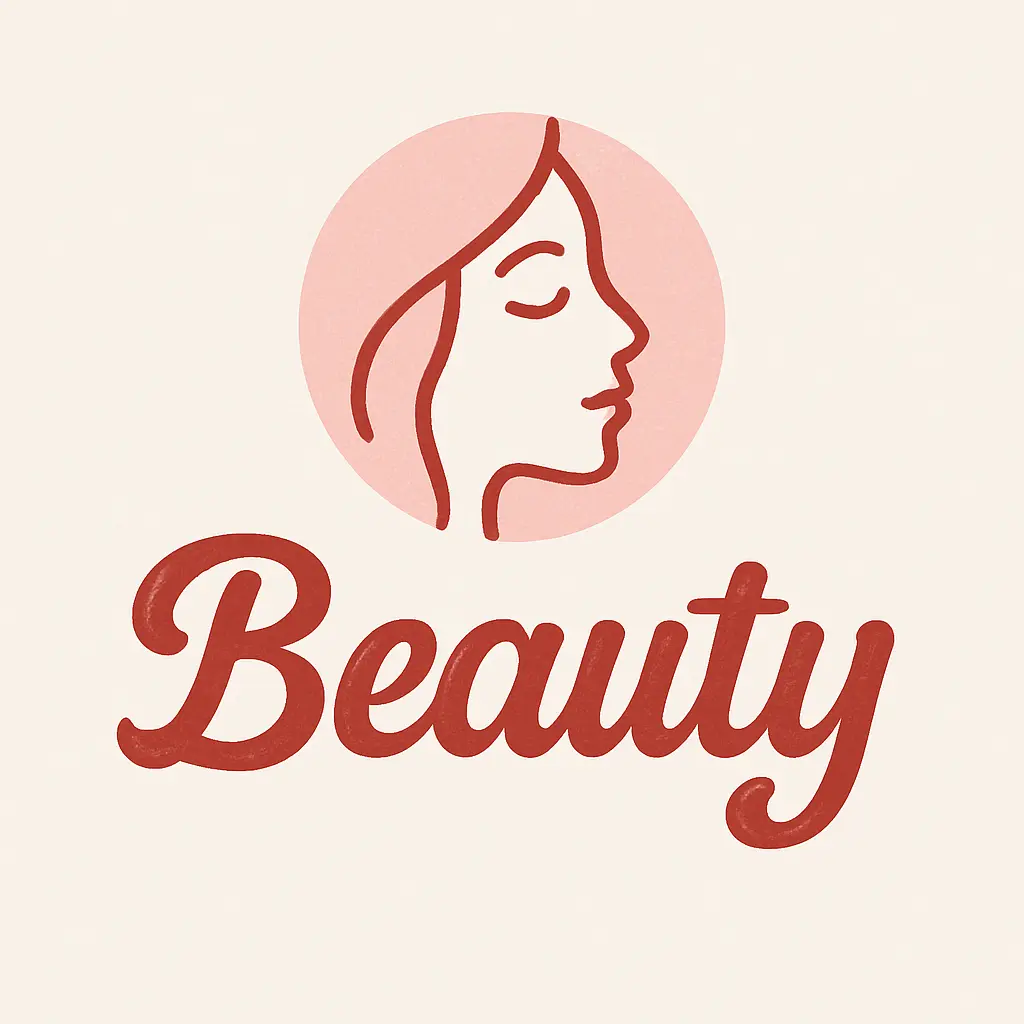Beauty Logo template with playful pink script and inviting tone