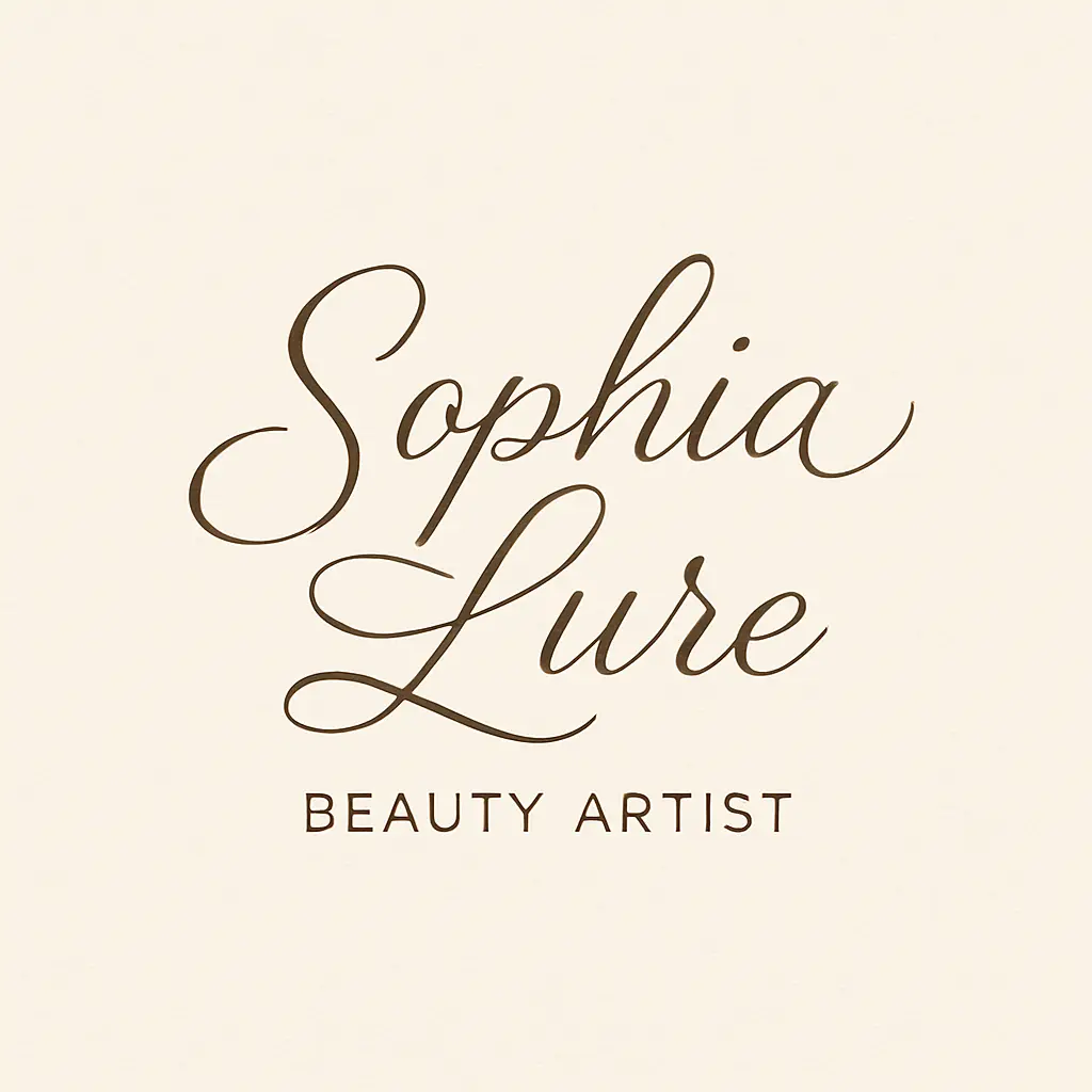 Beauty Logo template with elegant cursive text and minimalist design.