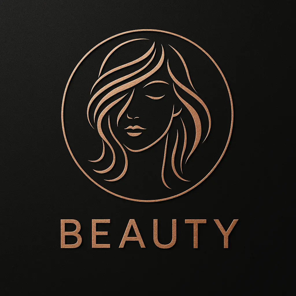 Beauty Logo template with abstract woman face and flowing hair