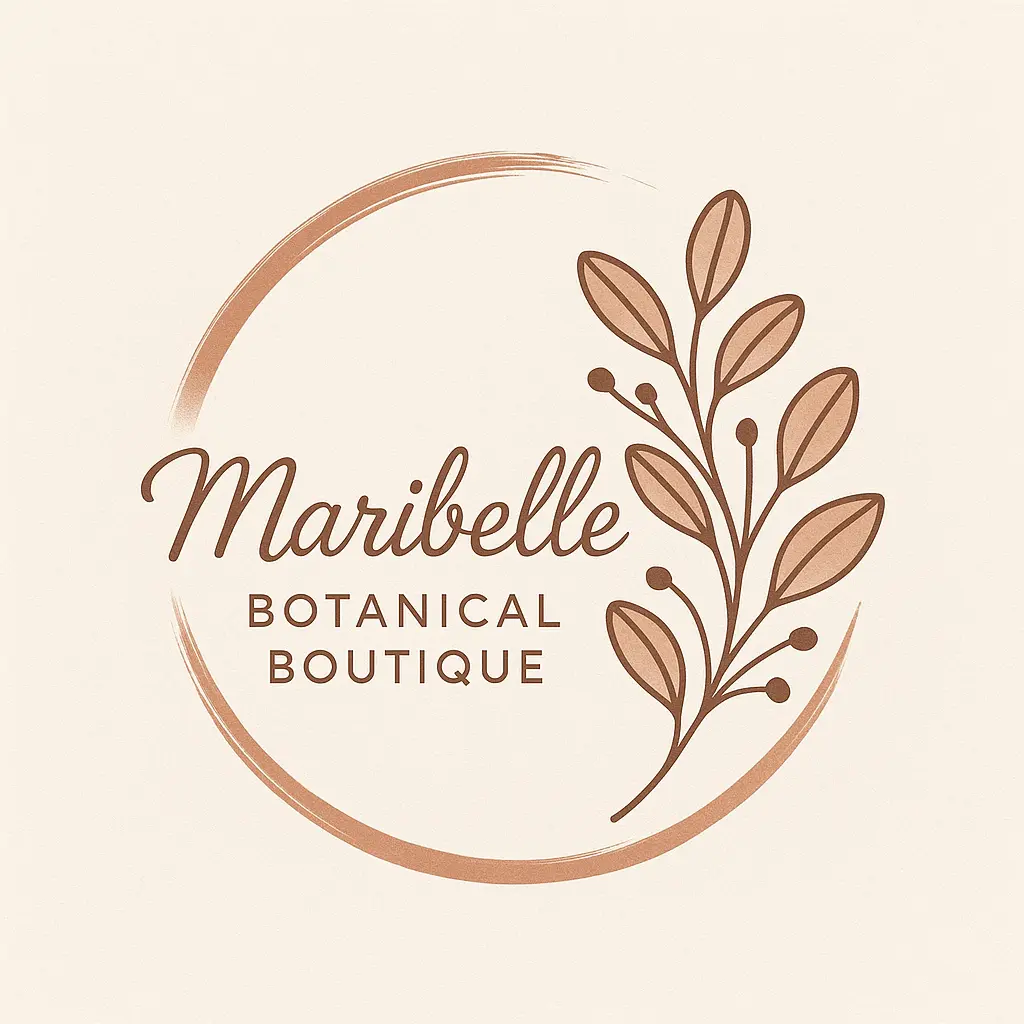 Elegant Beauty Logo template with floral motif and warm tones