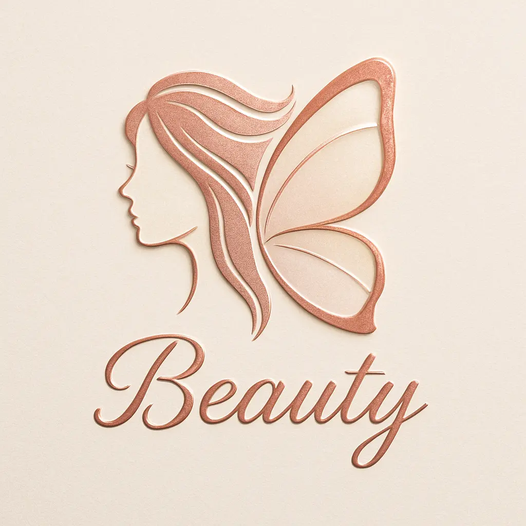 Elegant Beauty Logo template with butterfly and script text