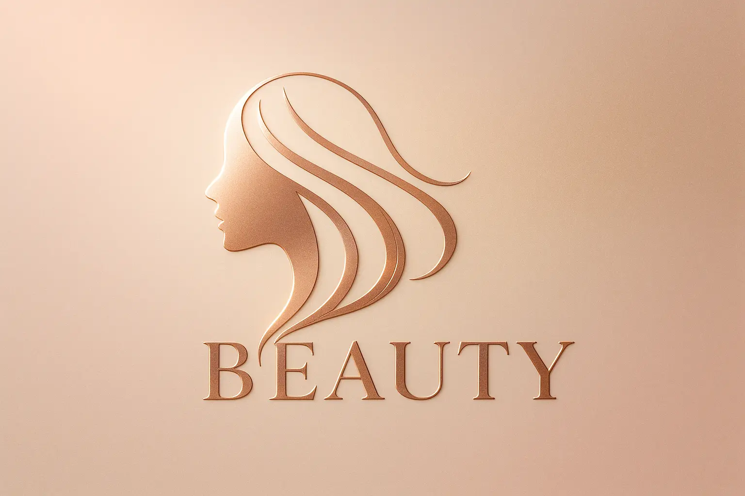 Beauty Logo template with elegant flower design and gold accents