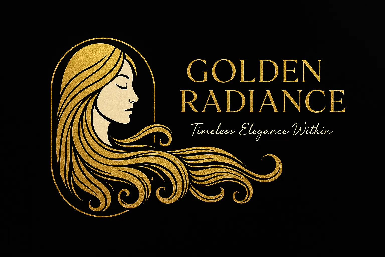 Beauty Logo template with abstract female face and floral elements