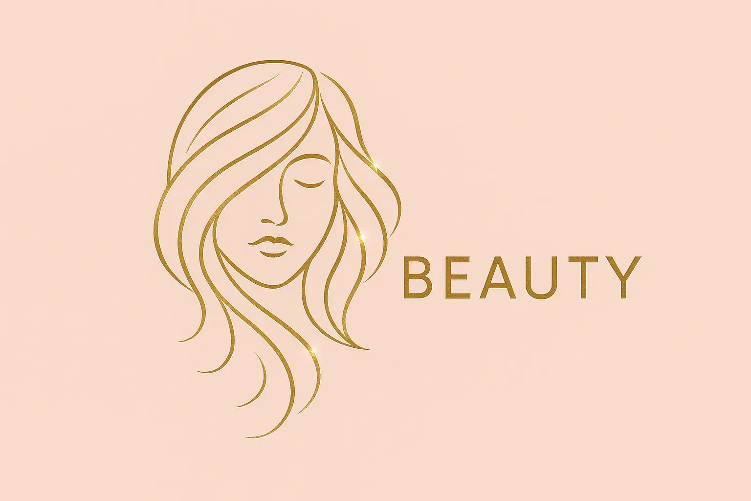 Elegant Beauty Logo template with pink watercolor and script font