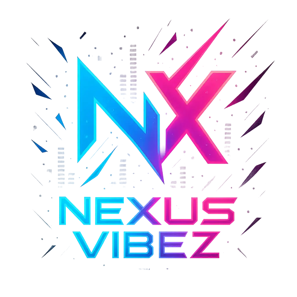 Futuristic DJ Logo template with neon 'NX' monogram
