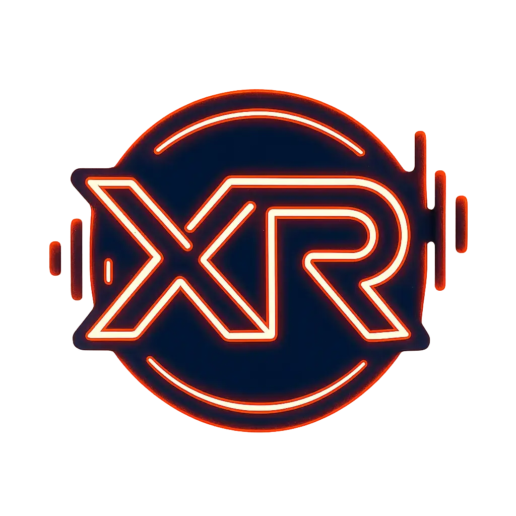 Minimalist DJ Logo template with XR monogram and duotone lines