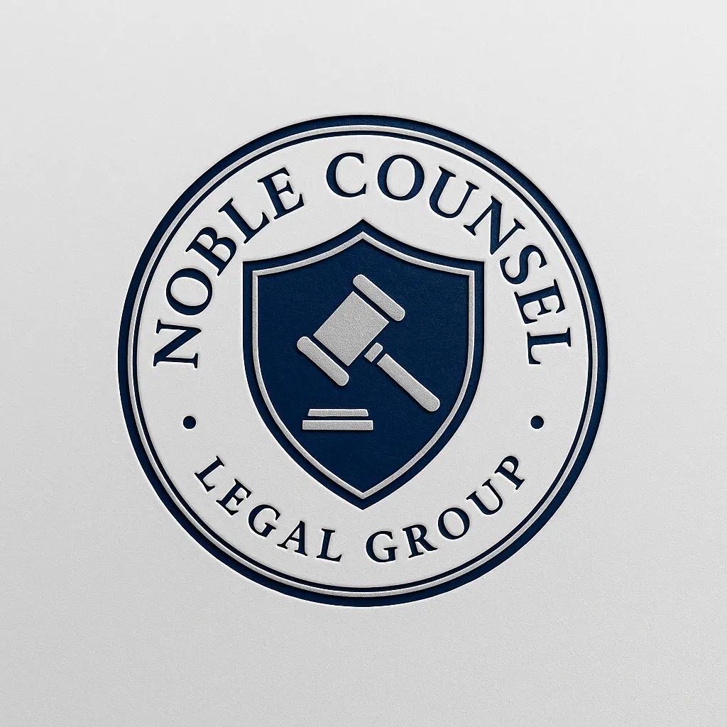 Attorney / Law Logo template with shield and gavel in minimalist design