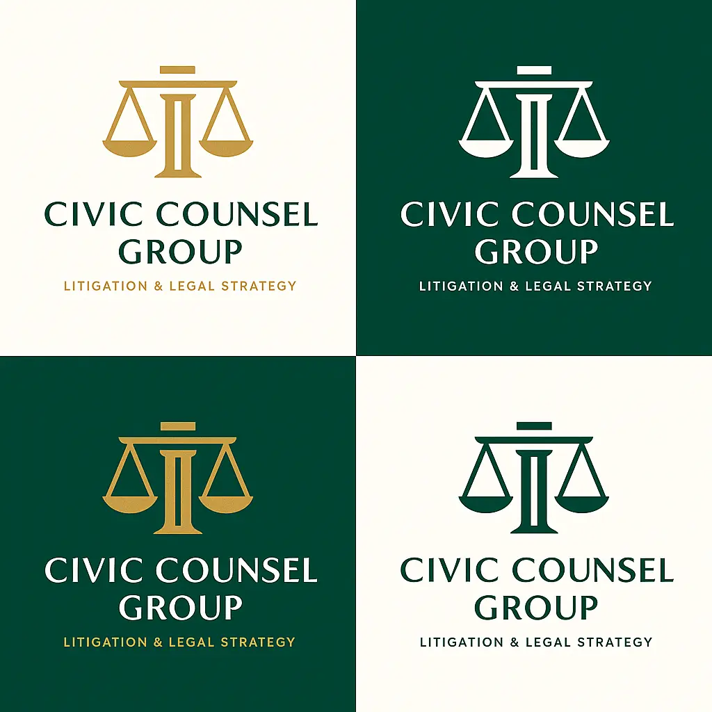 Attorney / Law Logo template with gold justice scales