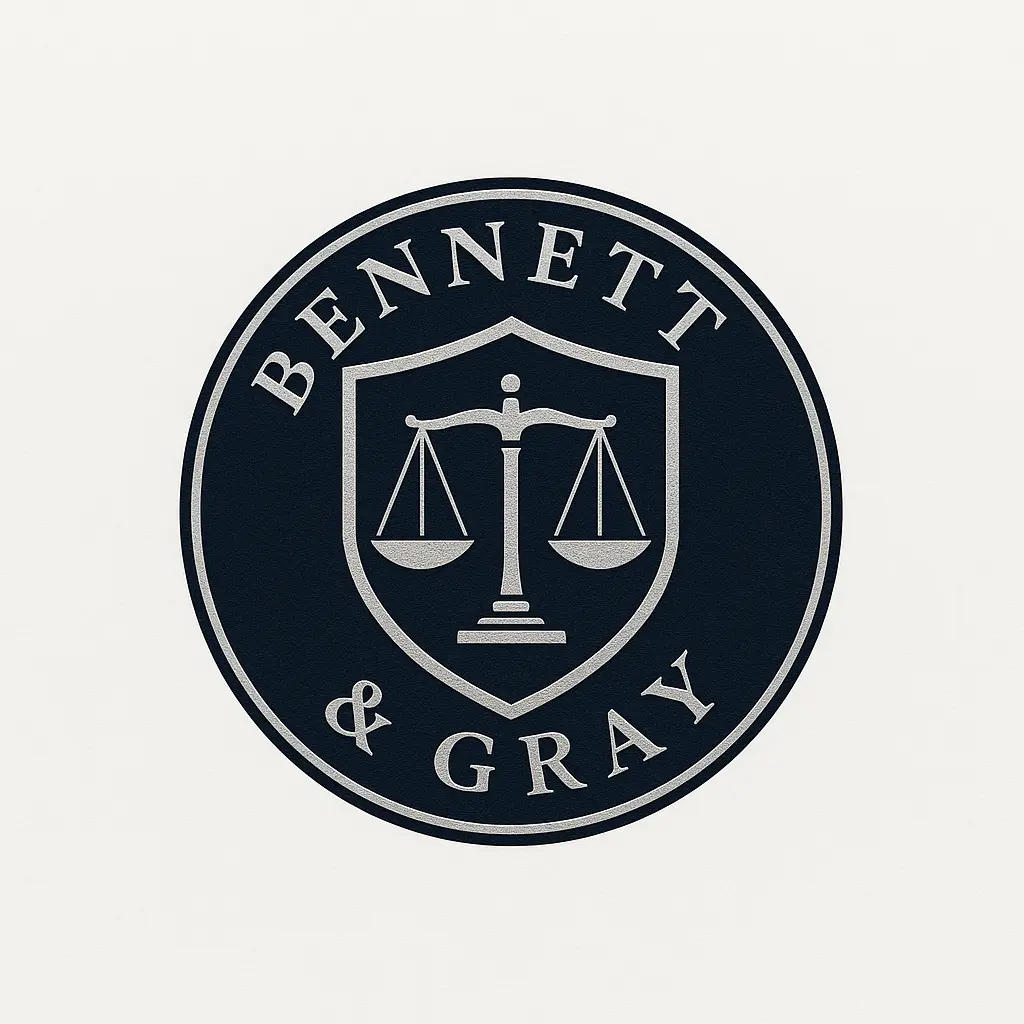 Attorney / Law Logo template with scales of justice and shield design.