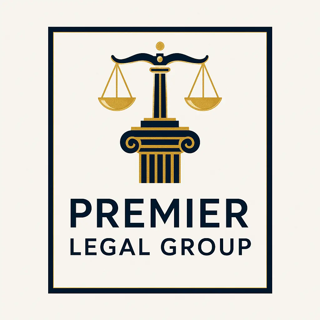 Attorney / Law Logo template featuring scales of justice and a pillar.