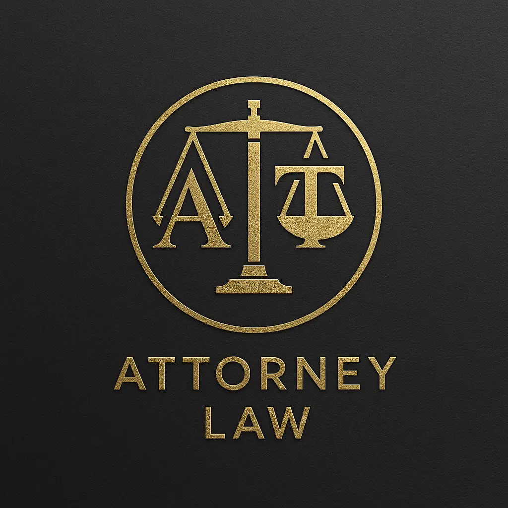 Attorney / Law Logo template with scales of justice and abstract initials
