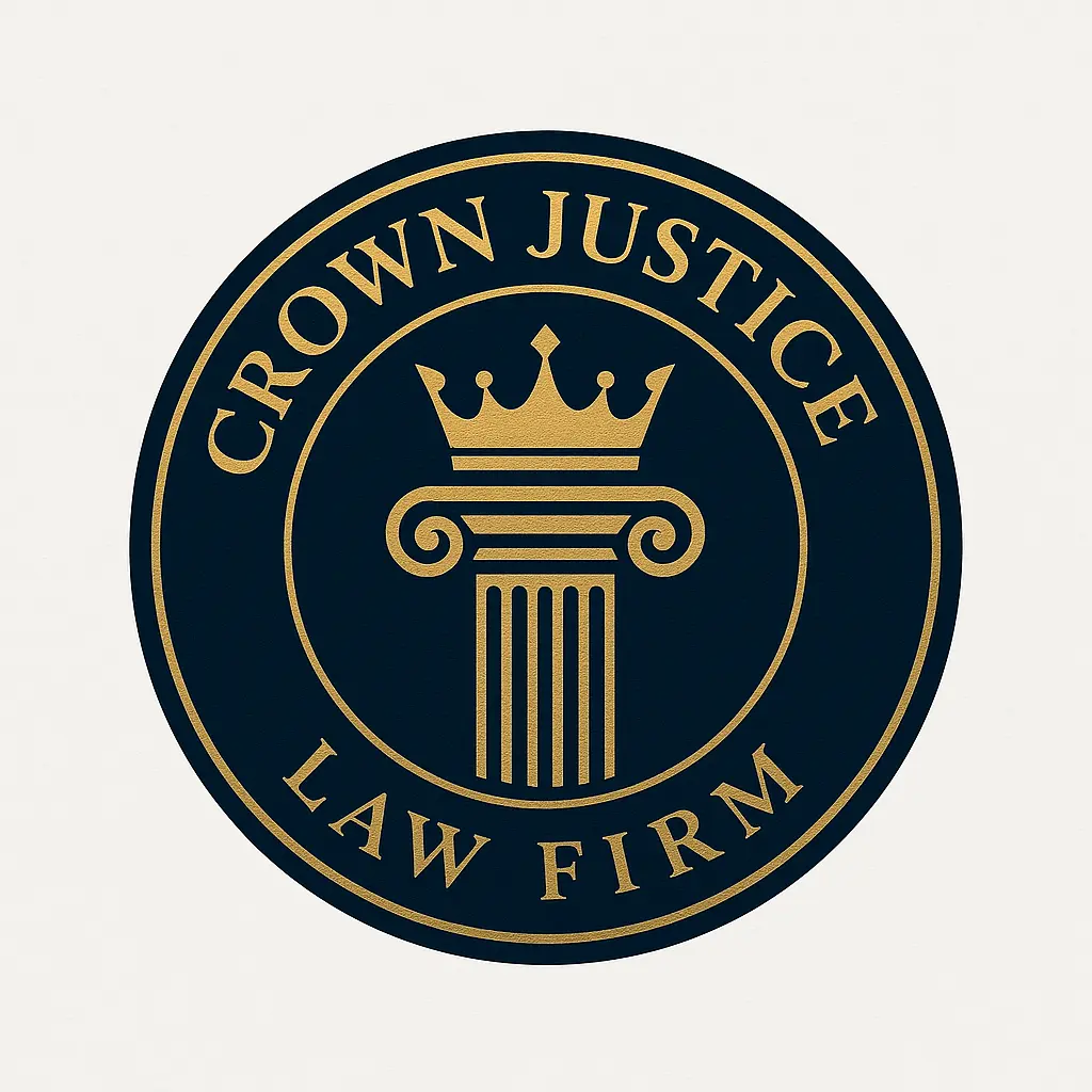 Attorney / Law Logo template with classical column and crown