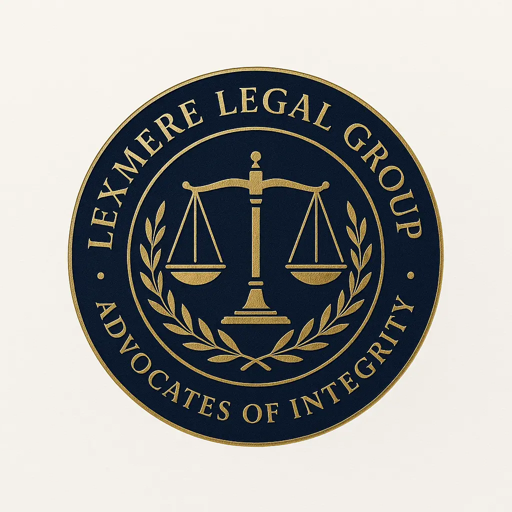 Classic Attorney / Law Logo template with gold scales emblem