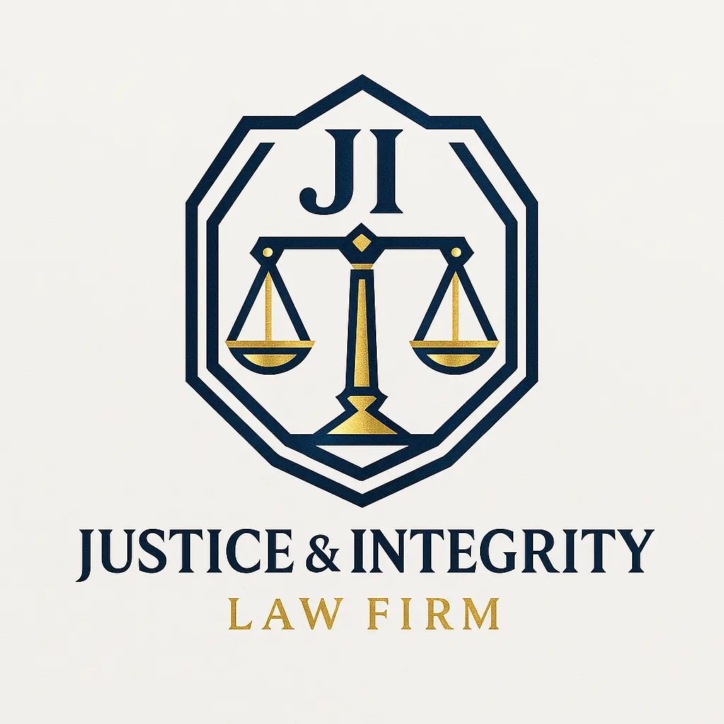 Attorney / Law Logo template with scales of justice and elegant typography