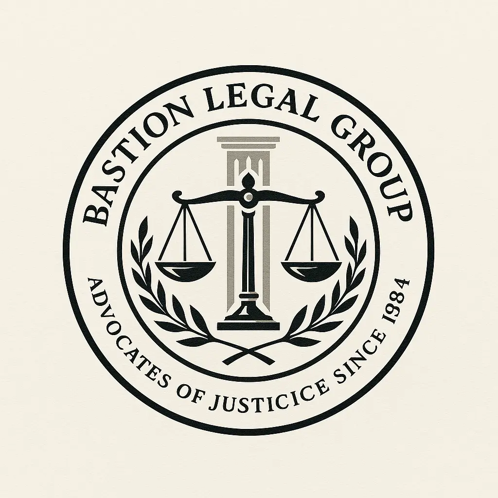 Classic Attorney / Law Logo template with scales and laurel