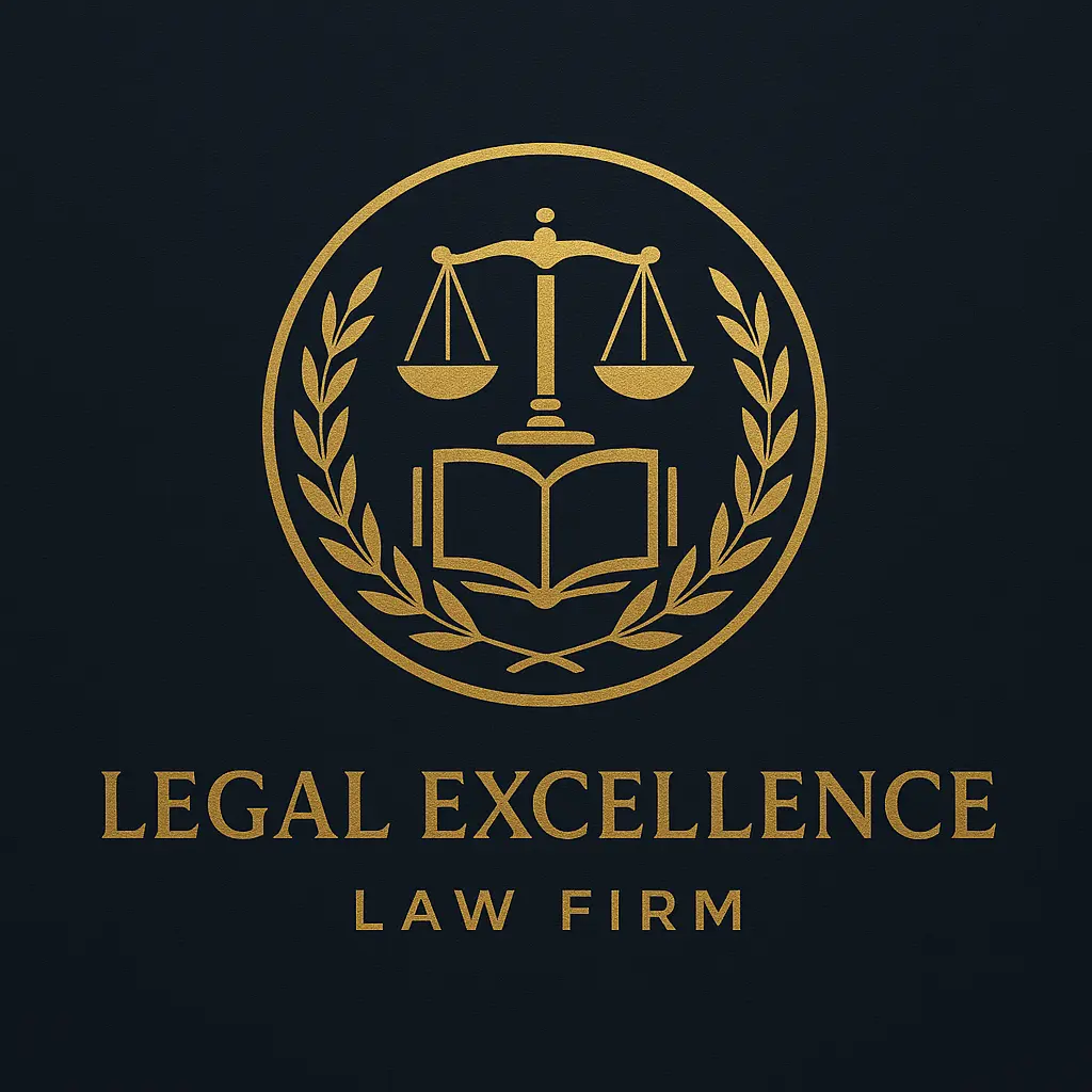 Attorney / Law Logo template with scales, book, and laurel wreath