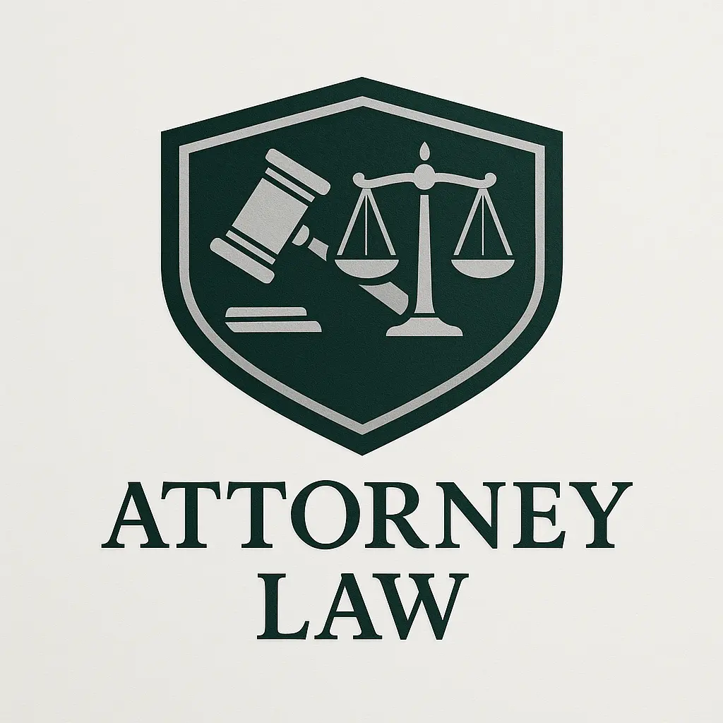 Attorney / Law Logo template with gavel and scales of justice