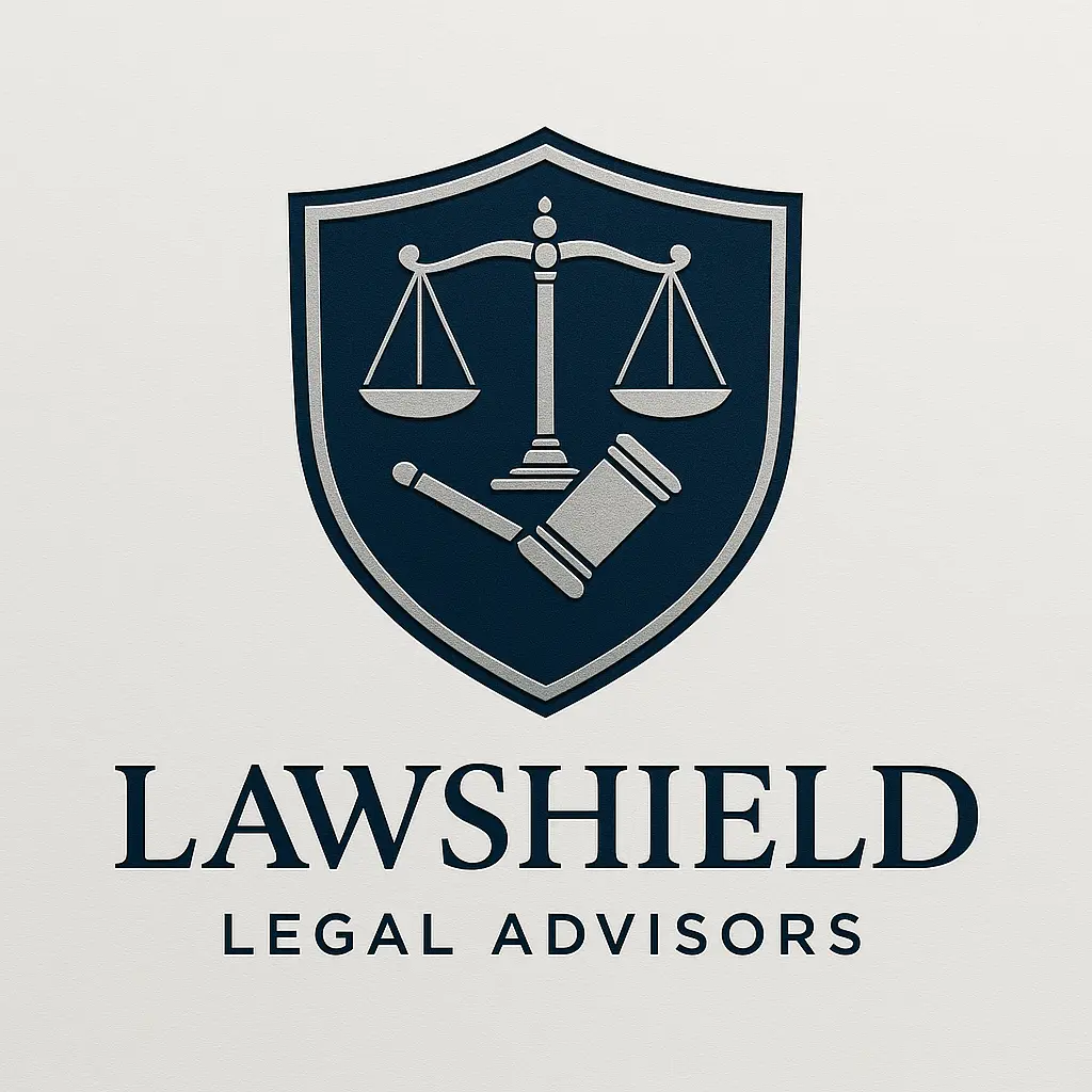 Attorney / Law Logo template with shield, scales, and gavel
