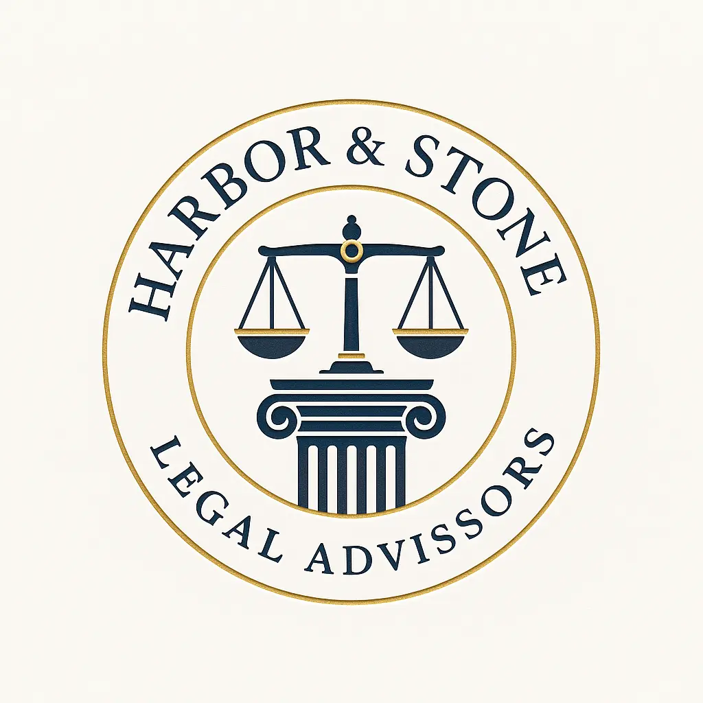 Attorney / Law Logo template with scale and pillar emblem