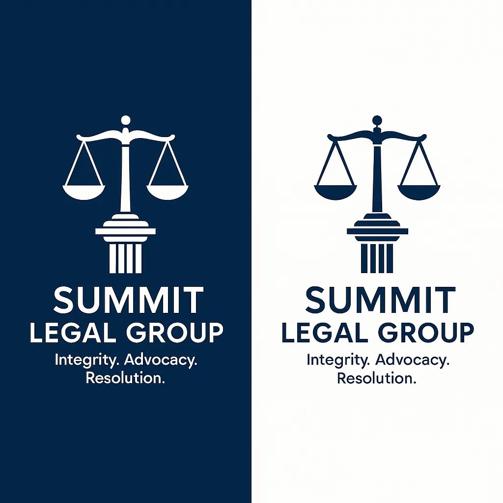 Attorney / Law Logo template with scales and modern typography