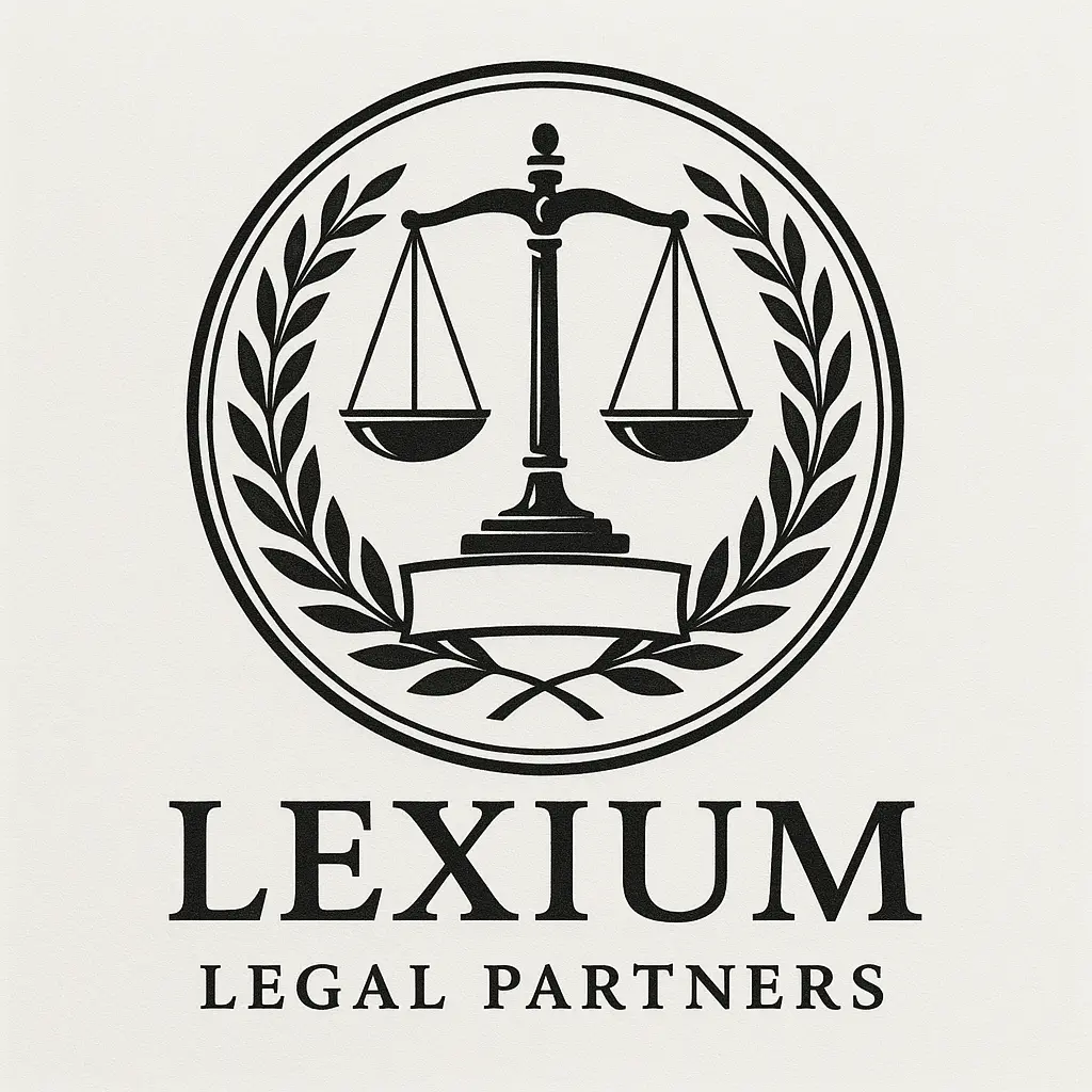 Attorney / Law Logo template with balanced scales and laurel wreath