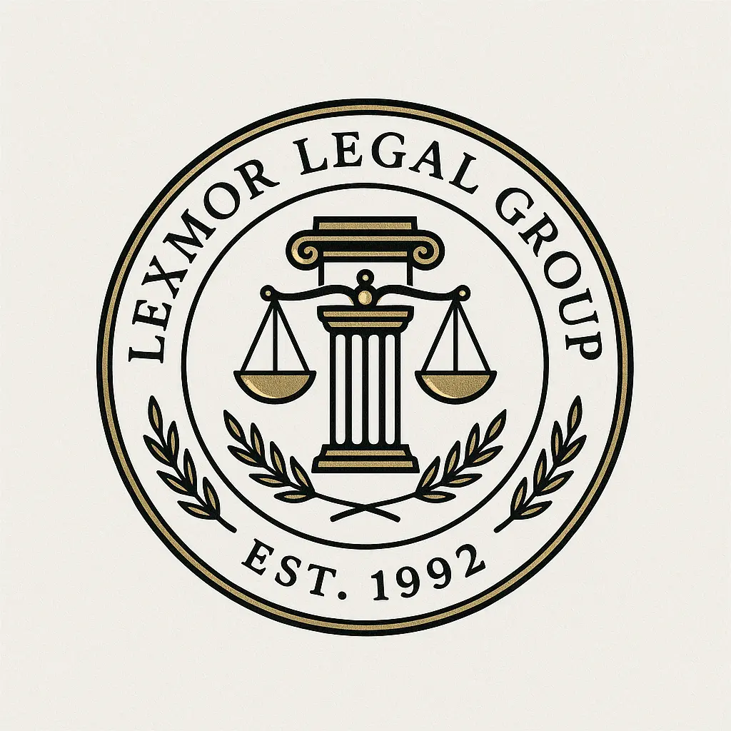 Classic Attorney / Law Logo template with gold scales and laurel