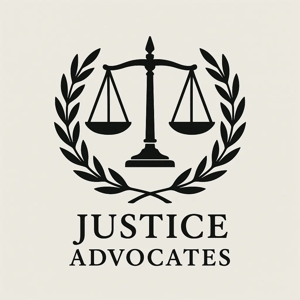 Attorney / Law Logo template with scales of justice and laurel wreath