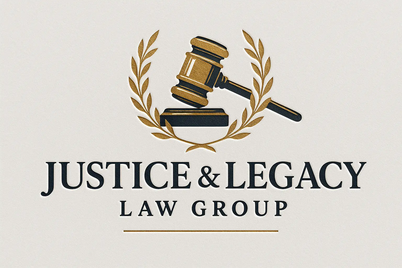 Attorney / Law Logo template with gold 'A' and scales of justice.