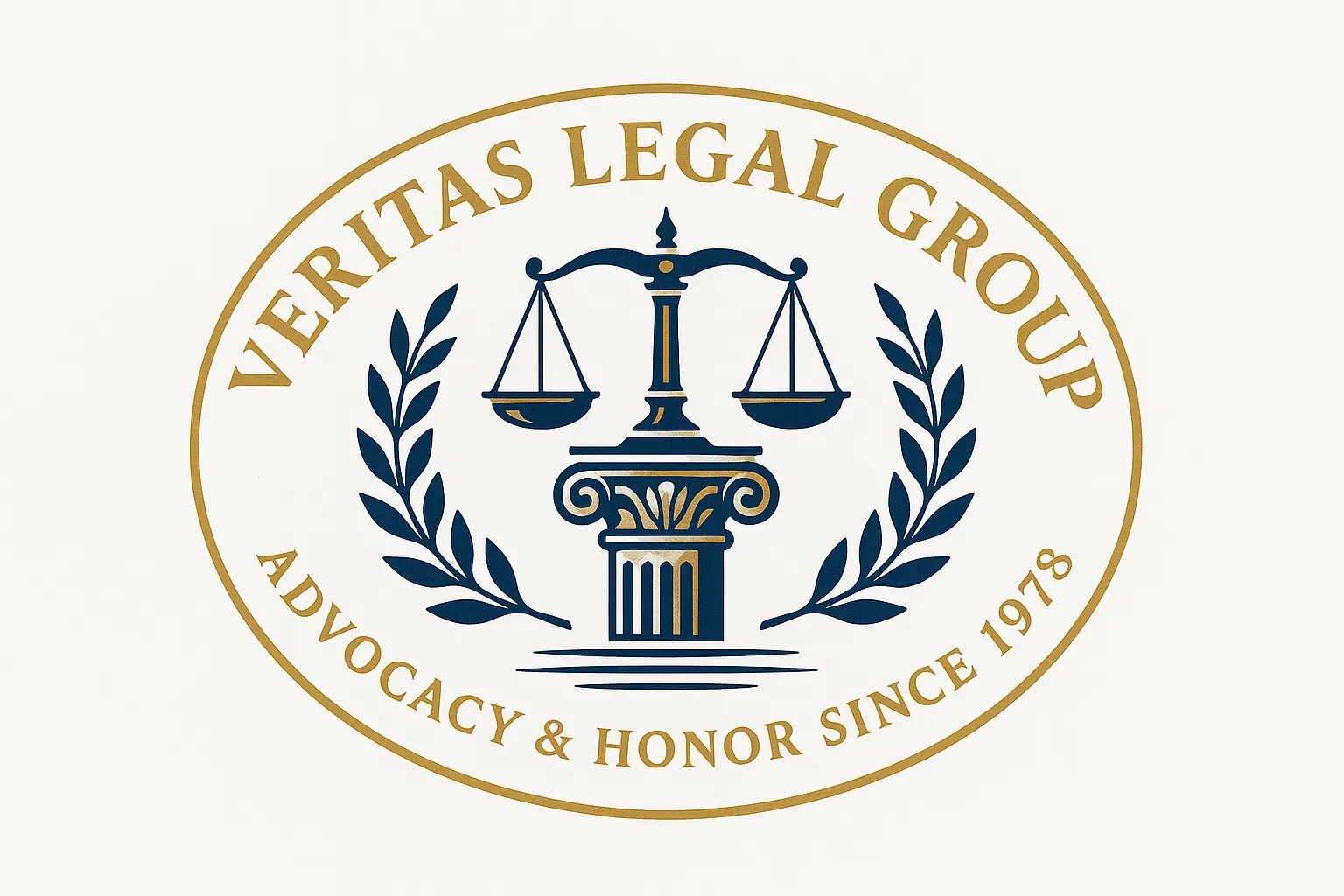 Attorney / Law Logo template with a shield, scale, and Serif font