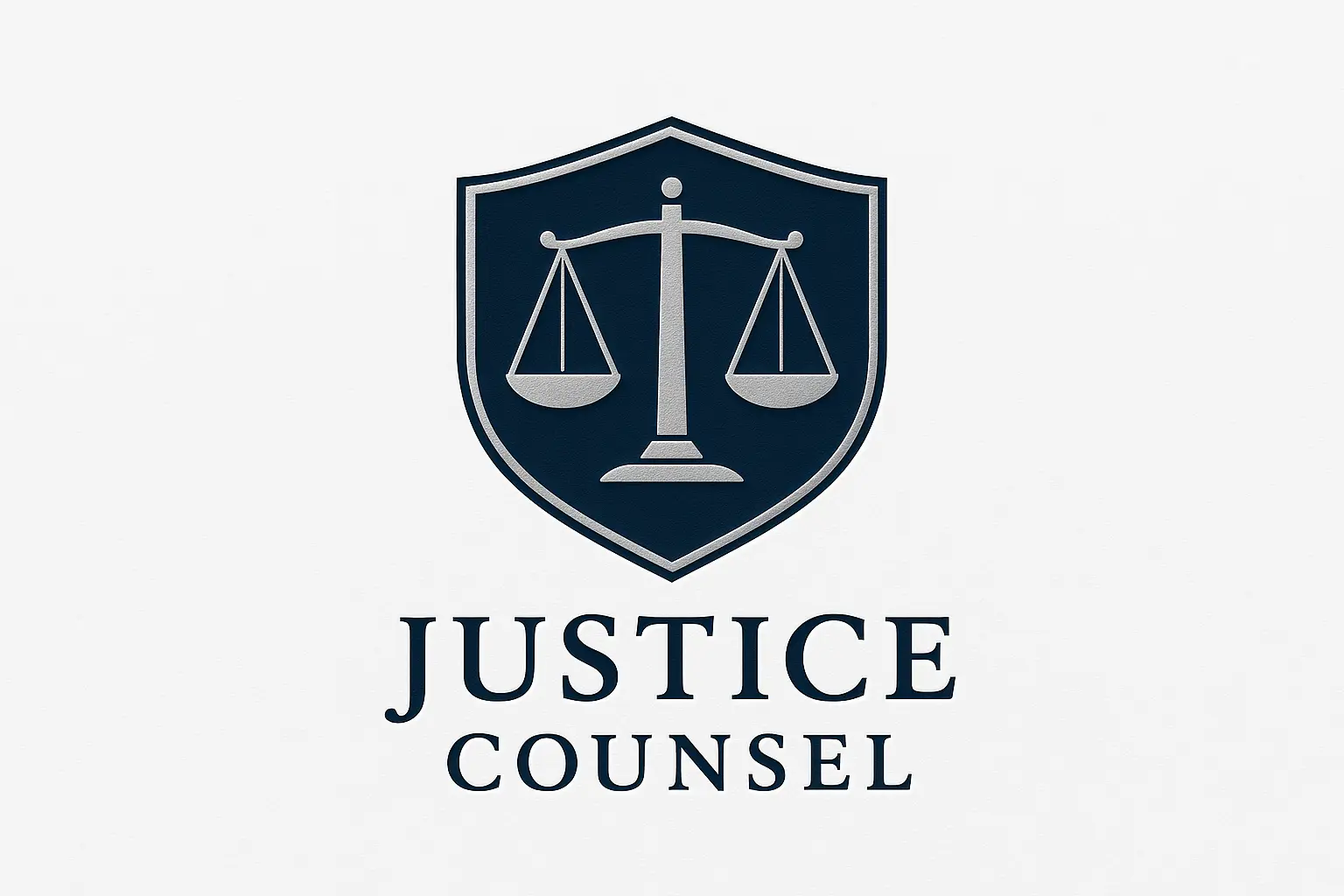 Attorney / Law Logo template with gold justice scales