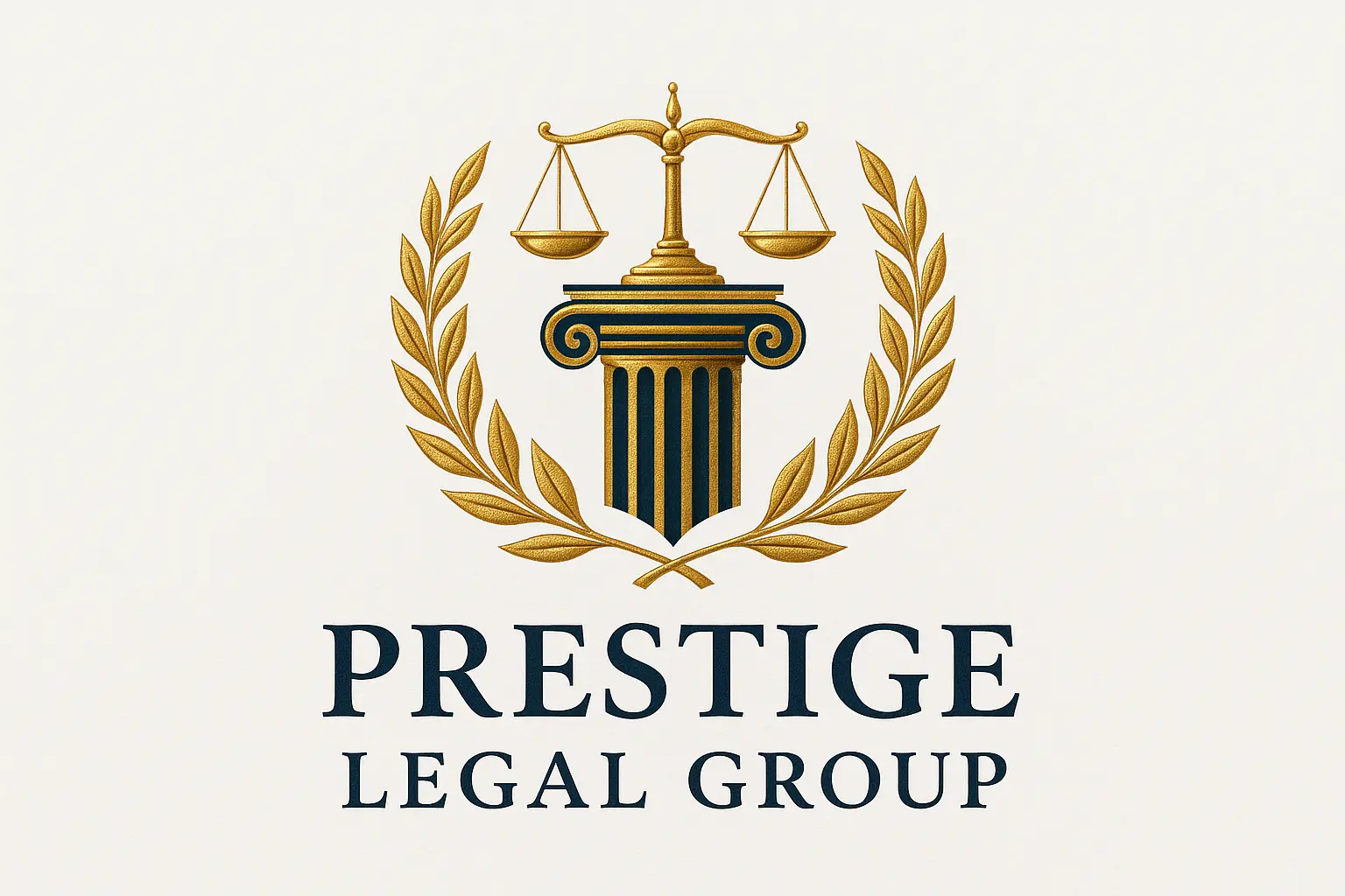 Attorney / Law Logo template with column and modern typography
