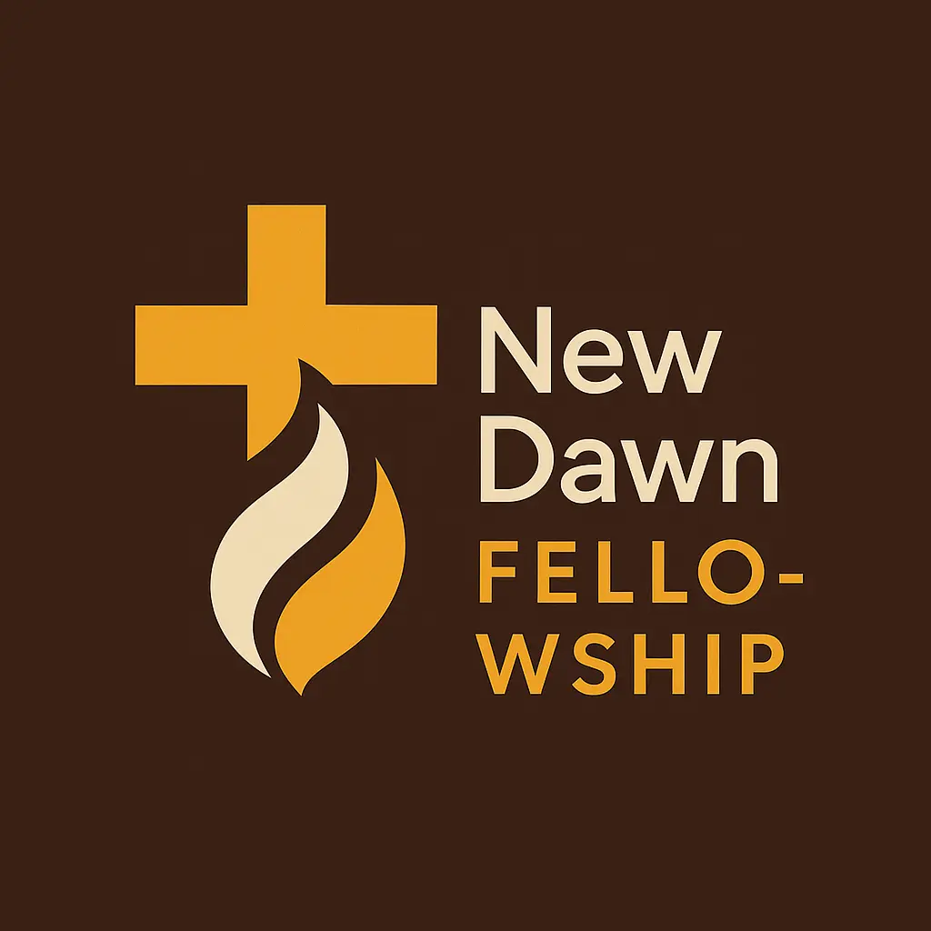 Contemporary Church Logo template with cross and flame