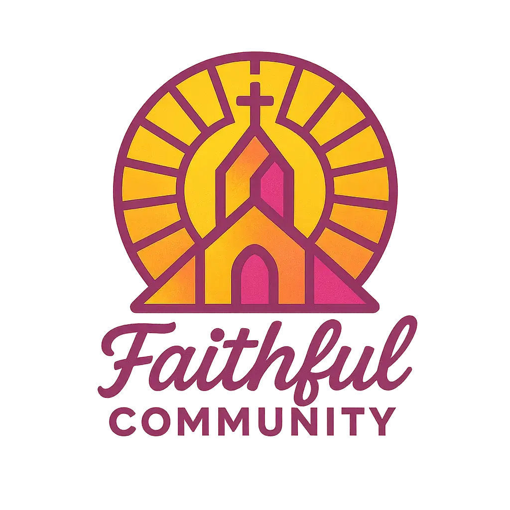 Vibrant sunburst Church Logo template