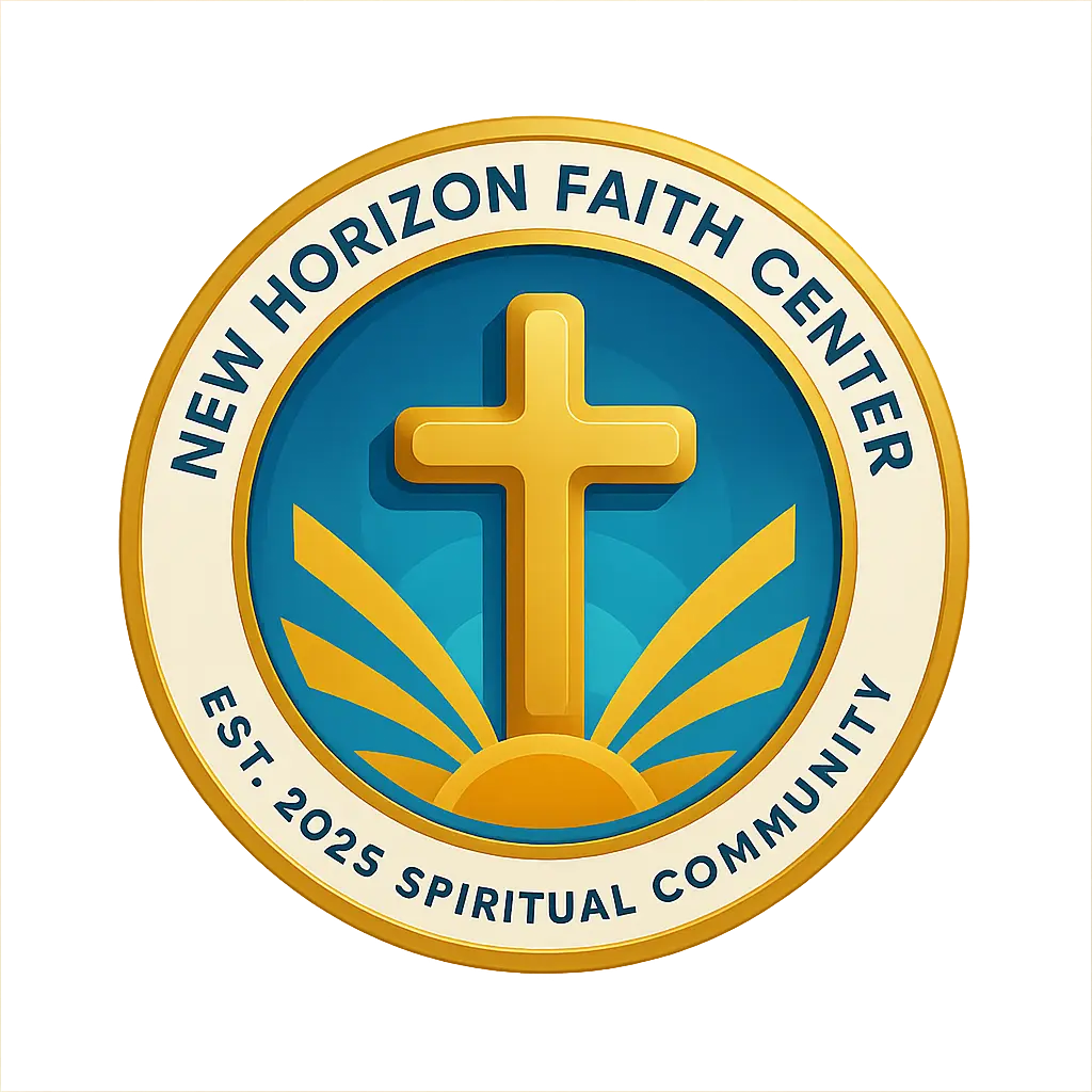 Church Logo template with golden cross and sun rays