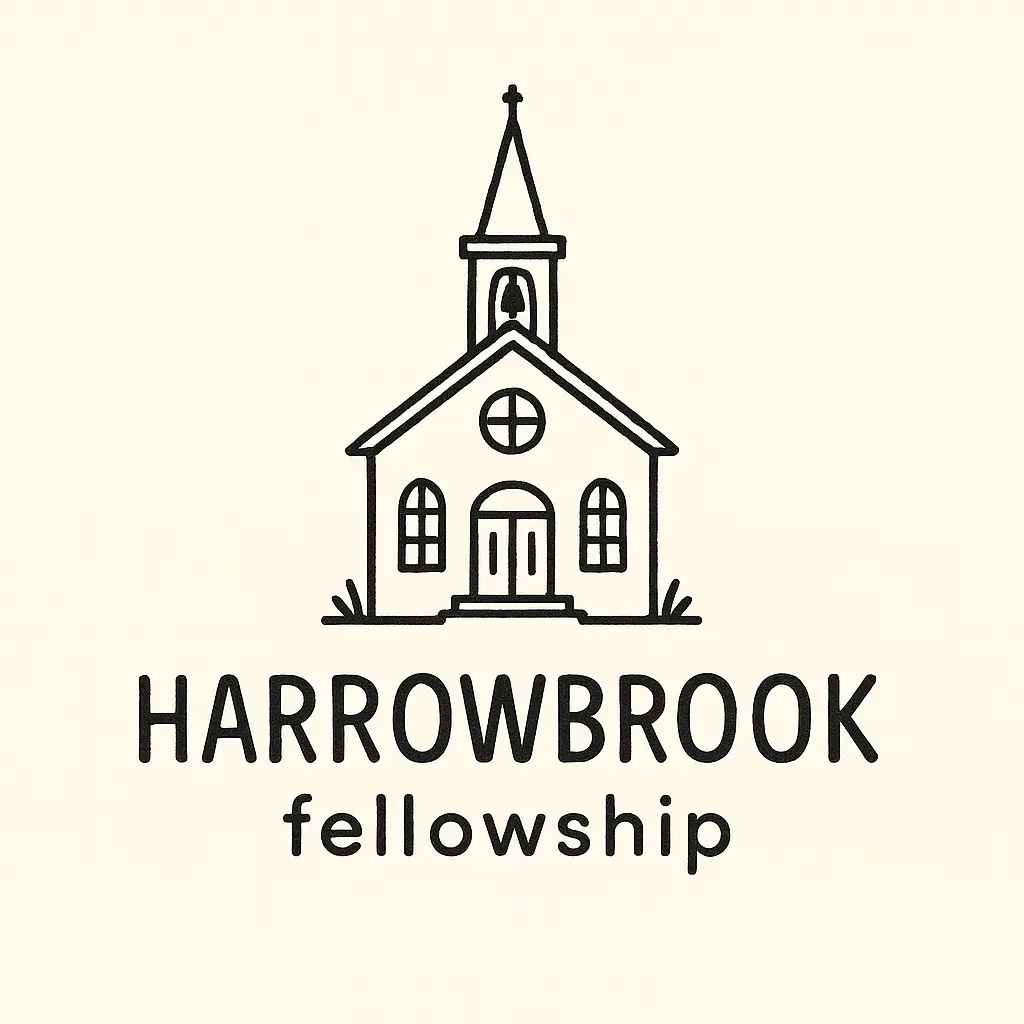 Minimalist Church Logo template with steeple and rounded font