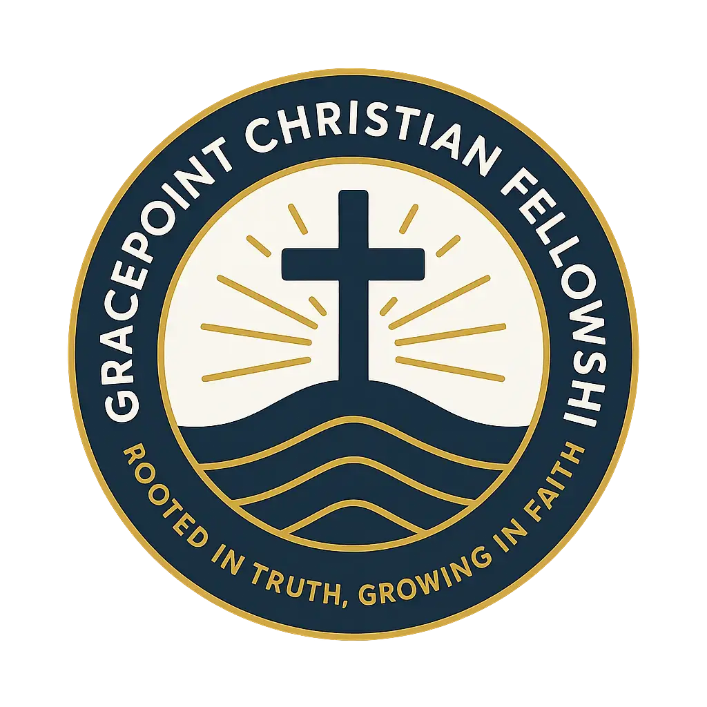Modern Church Logo template with cross and sunburst