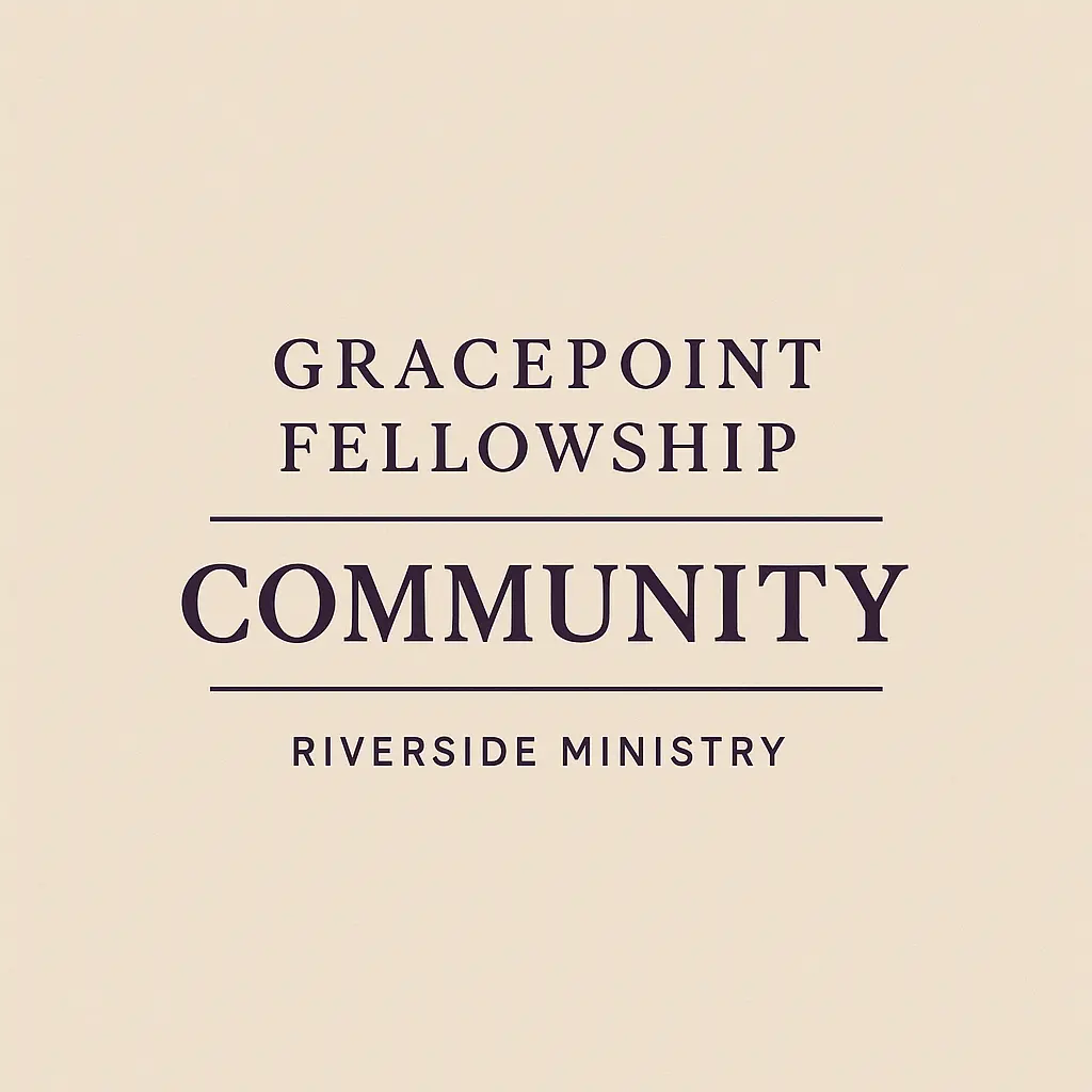 Minimalist Church Logo template with serif typography and violet tones