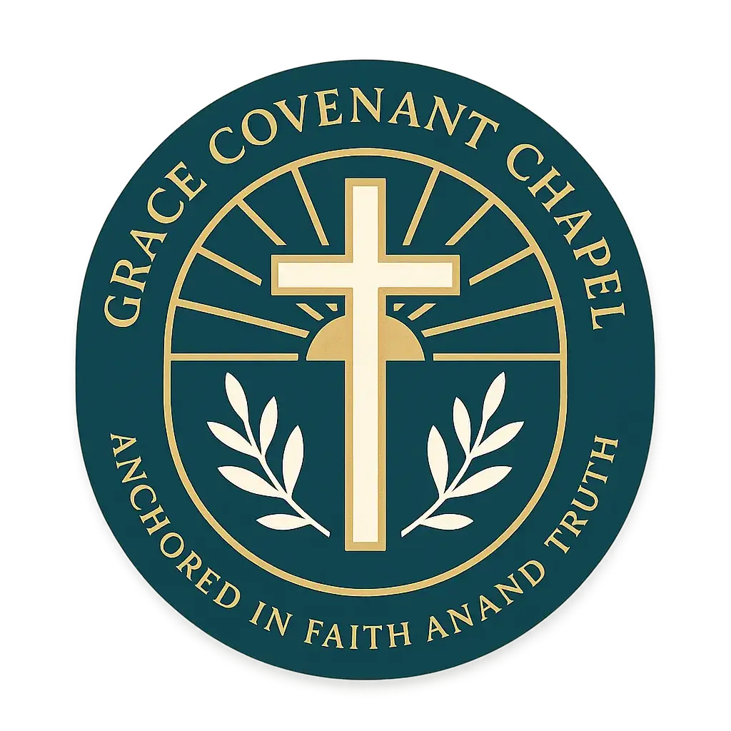 Minimalist Church Logo template with cross and sun rays