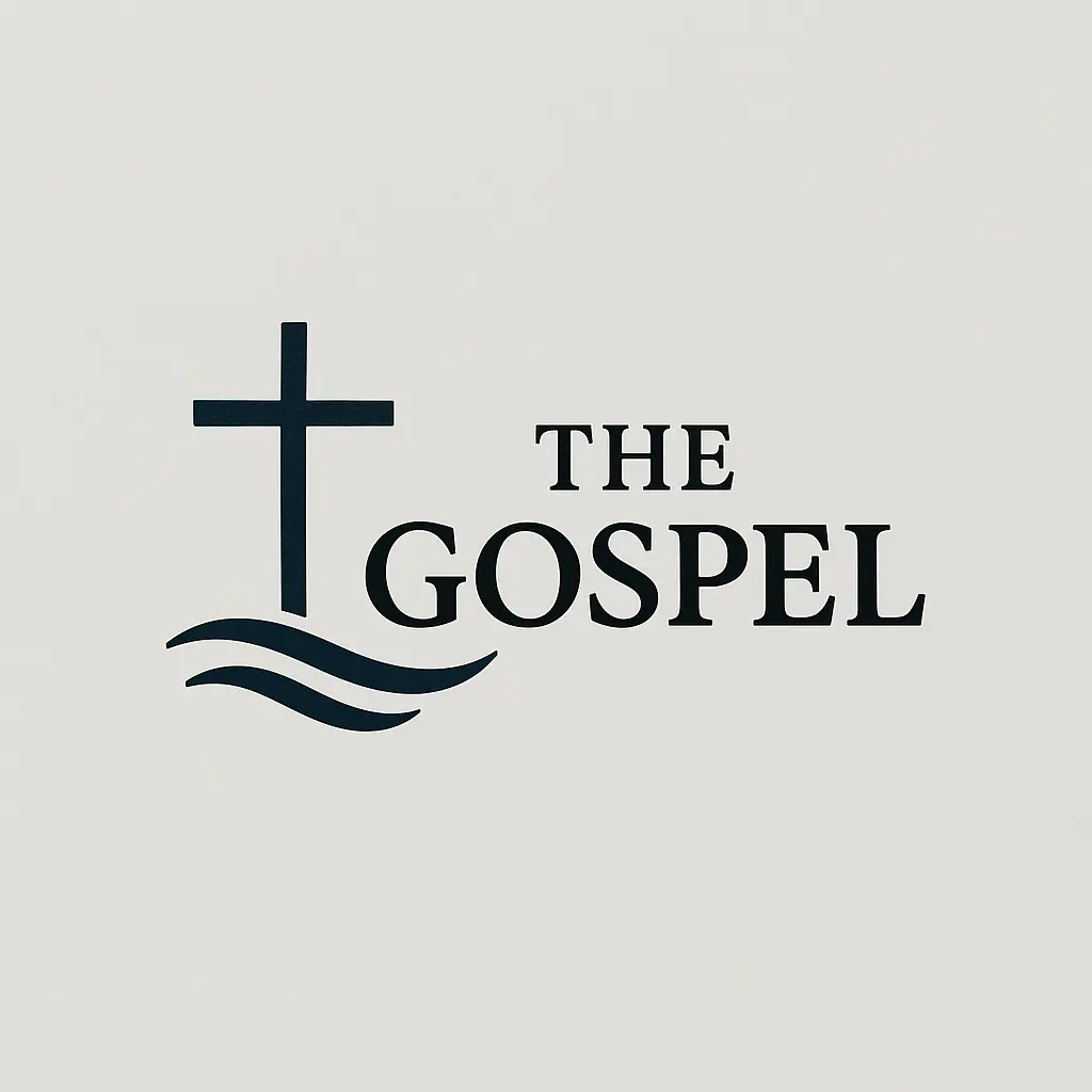 Church Logo template with cross and waves design