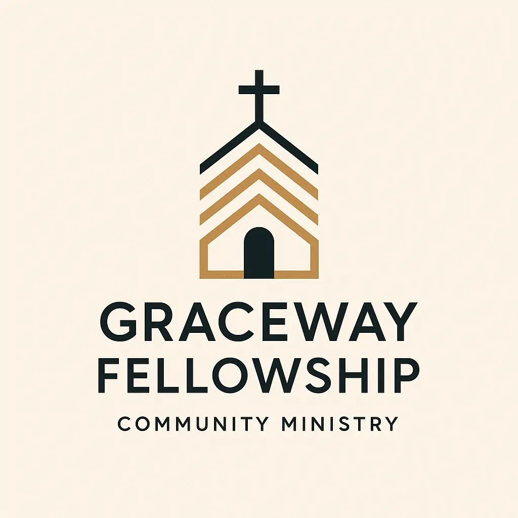 Minimalist Church Logo template with cross and chevrons