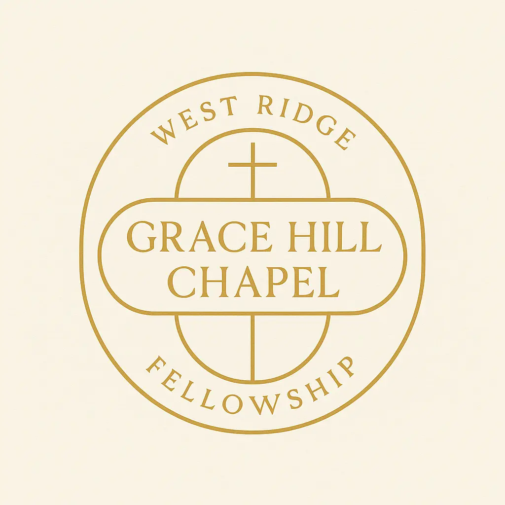 Minimalist Church Logo template with gold serif text