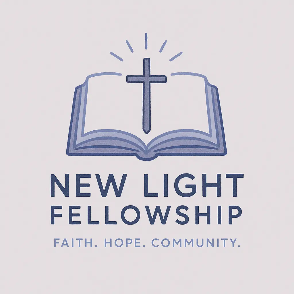 Minimalist Church Logo template with Bible and cross