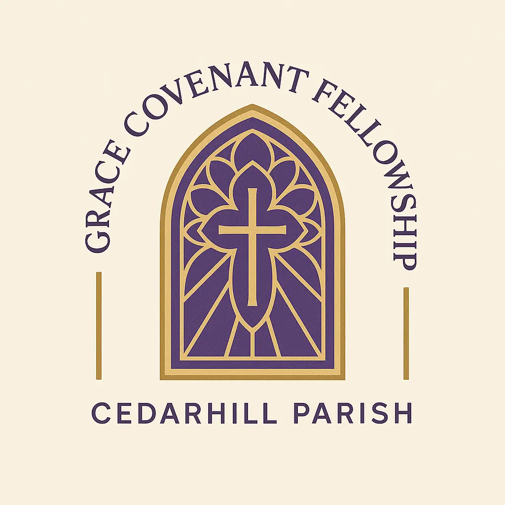 Minimalist Church Logo template with stained-glass cross design