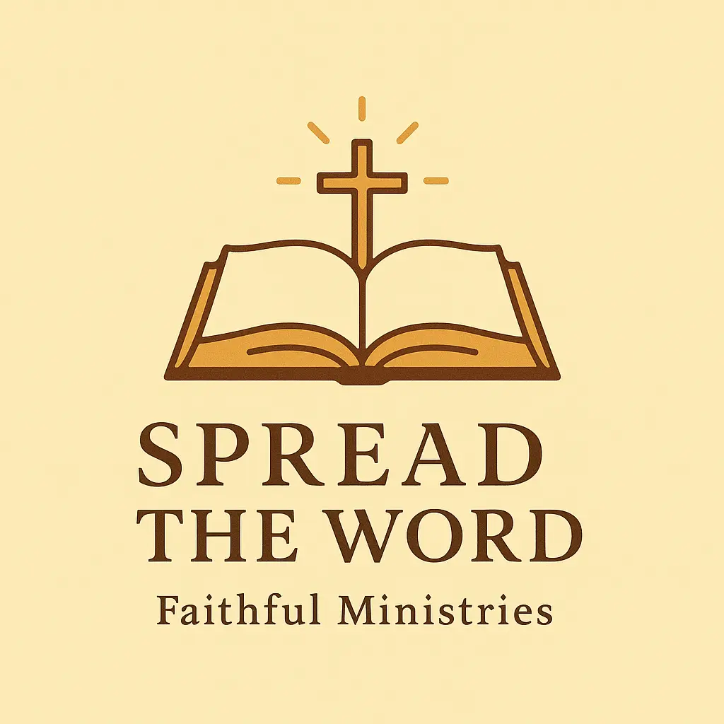 Church Logo template with cross and Bible