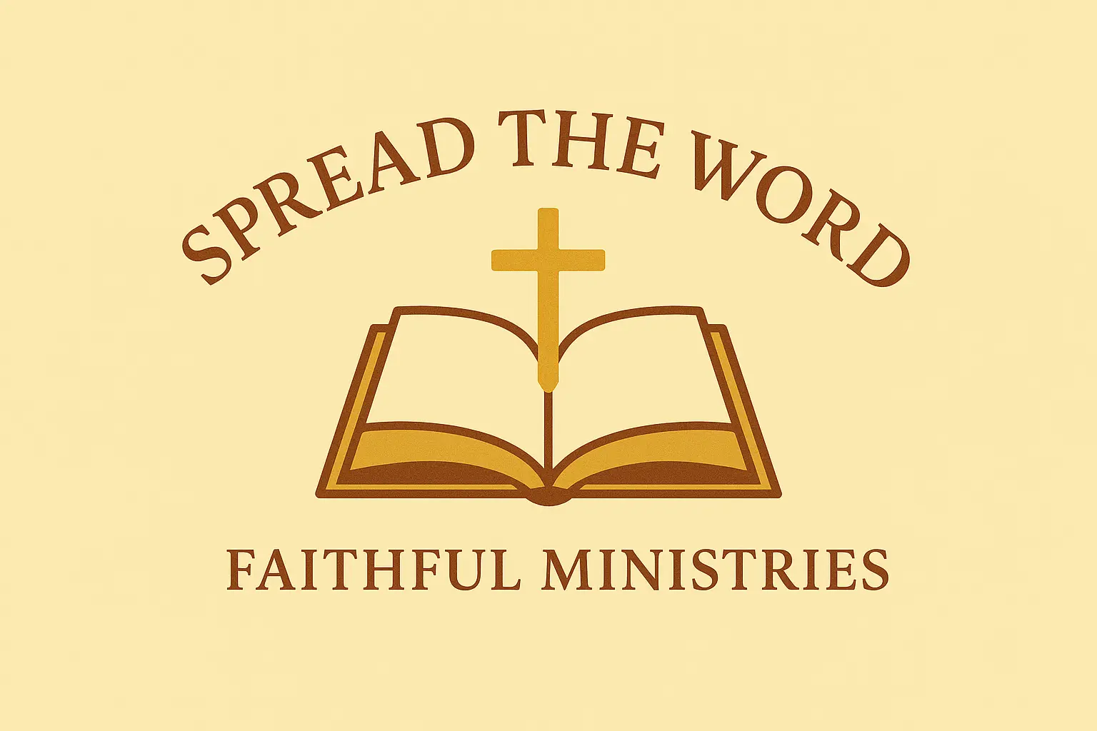 Church Logo template with cross and hand design