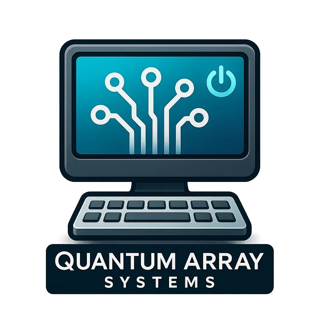 Contemporary Computer Logo template with tech-inspired circuit design