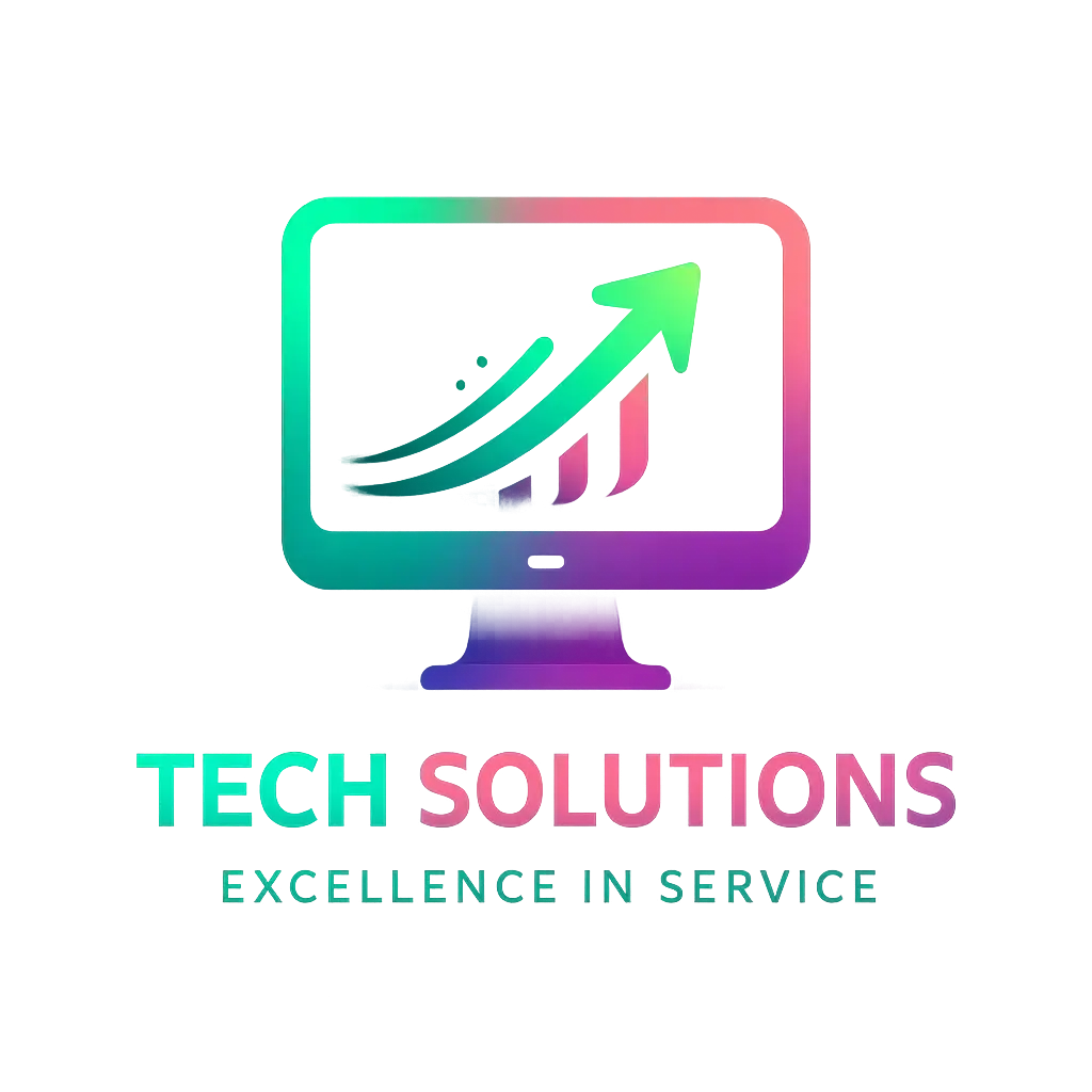 Innovative Computer Logo template with a vibrant arrow.