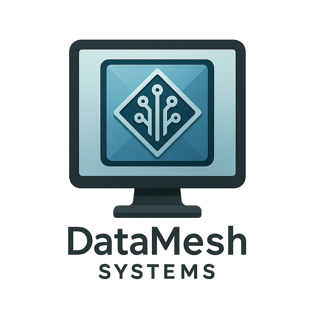 Clean Computer Logo template with digital glyph
